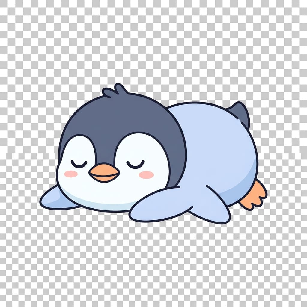 Sleeping Penguin Mascot
